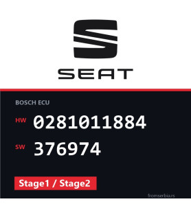 Seat Leon 0281011884 376974 Stage1 / Stage2 tuning file