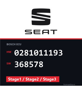 Seat Leon 0281011193 368578 Stage1 / Stage2 / Stage3 tuning file