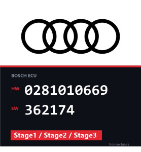 Audi A4 0281010669 362174 Stage1 / Stage2 / Stage3 tuning file