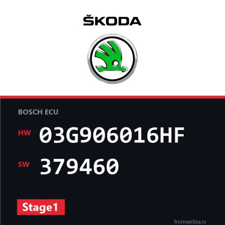 Skoda Octavia 03G906016HF 379460 Stage1 tuning file
