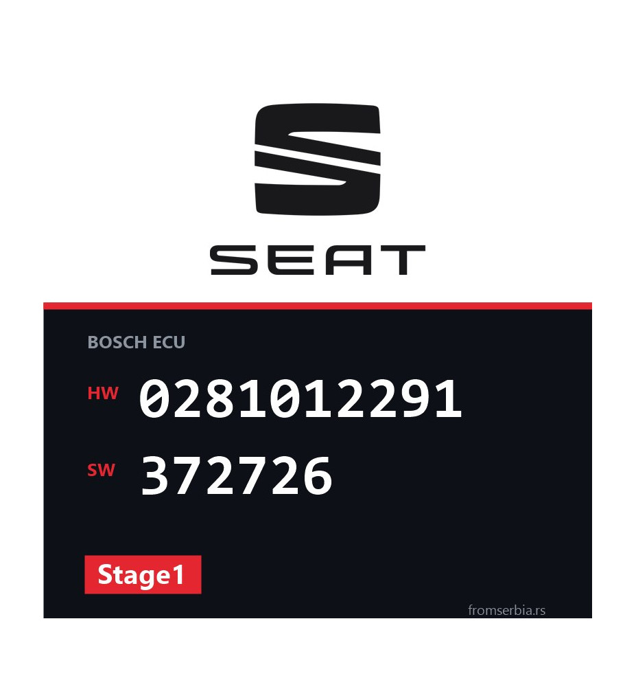 Seat Althea 0281012291 372726 Stage1 tuning file