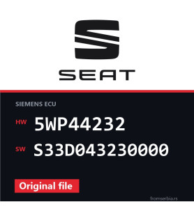Seat Leon 5WP44232 S33D043230000 original ECU file