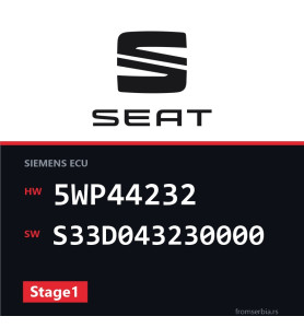 Seat Leon 5WP44232 S33D043230000 Stage1 tuning file