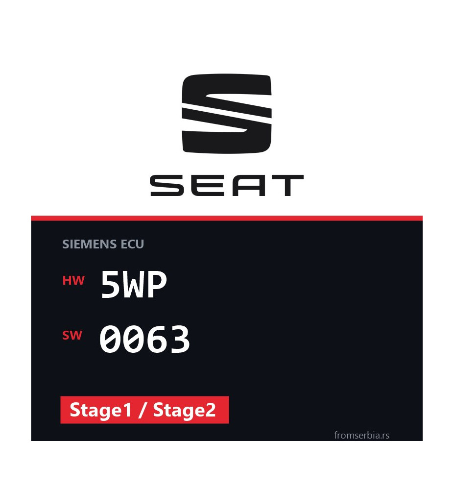 Seat Leon 5WP 0063 Stage1 / Stage2 tuning file