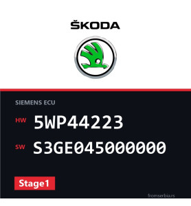 Skoda Fabia 5WP44223 S3GE045000000 Stage1 tuning file