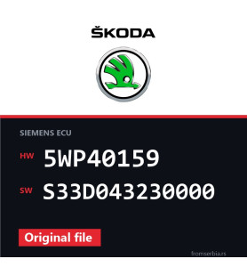 Skoda New Octavia 5WP40159 S33D043230000 original ECU file