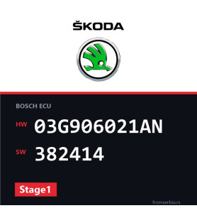 Skoda New Octavia 03G906021AN 382414 Stage1 tuning file