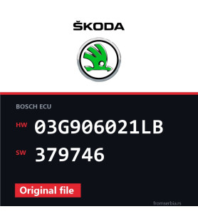 Skoda New Octavia 03G906021LB 379746 original ECU file