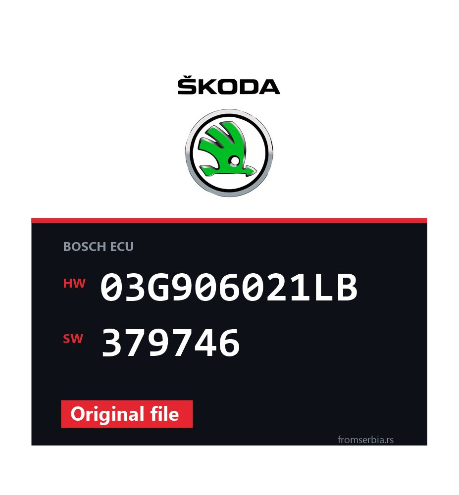 Skoda New Octavia 03G906021LB 379746 original ECU file