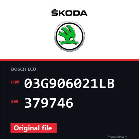 Skoda New Octavia 03G906021LB 379746 original ECU file