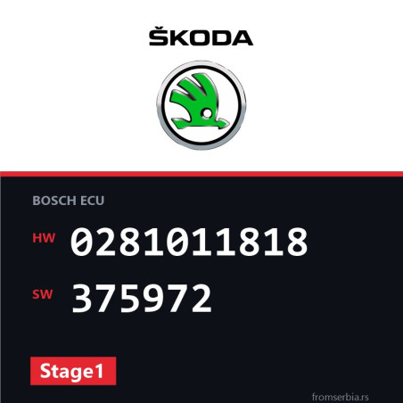 Skoda New Octavia 0281011818 375972 Stage1 tuning file
