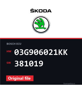 Skoda New Octavia 03G906021KK 381019 original ECU file