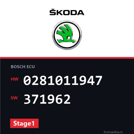 Skoda Octavia 0281011947 371962 Stage1 tuning file