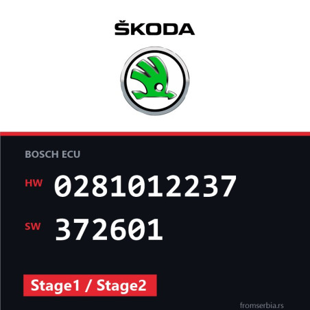 Skoda Octavia 0281012237 372601 Stage1 / Stage2 tuning file