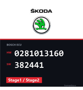 Skoda Octavia 0281013160 382441 Stage1 / Stage2 tuning file