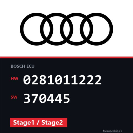 Audi A4 0281011222 370445 Stage1 / Stage2 tuning file