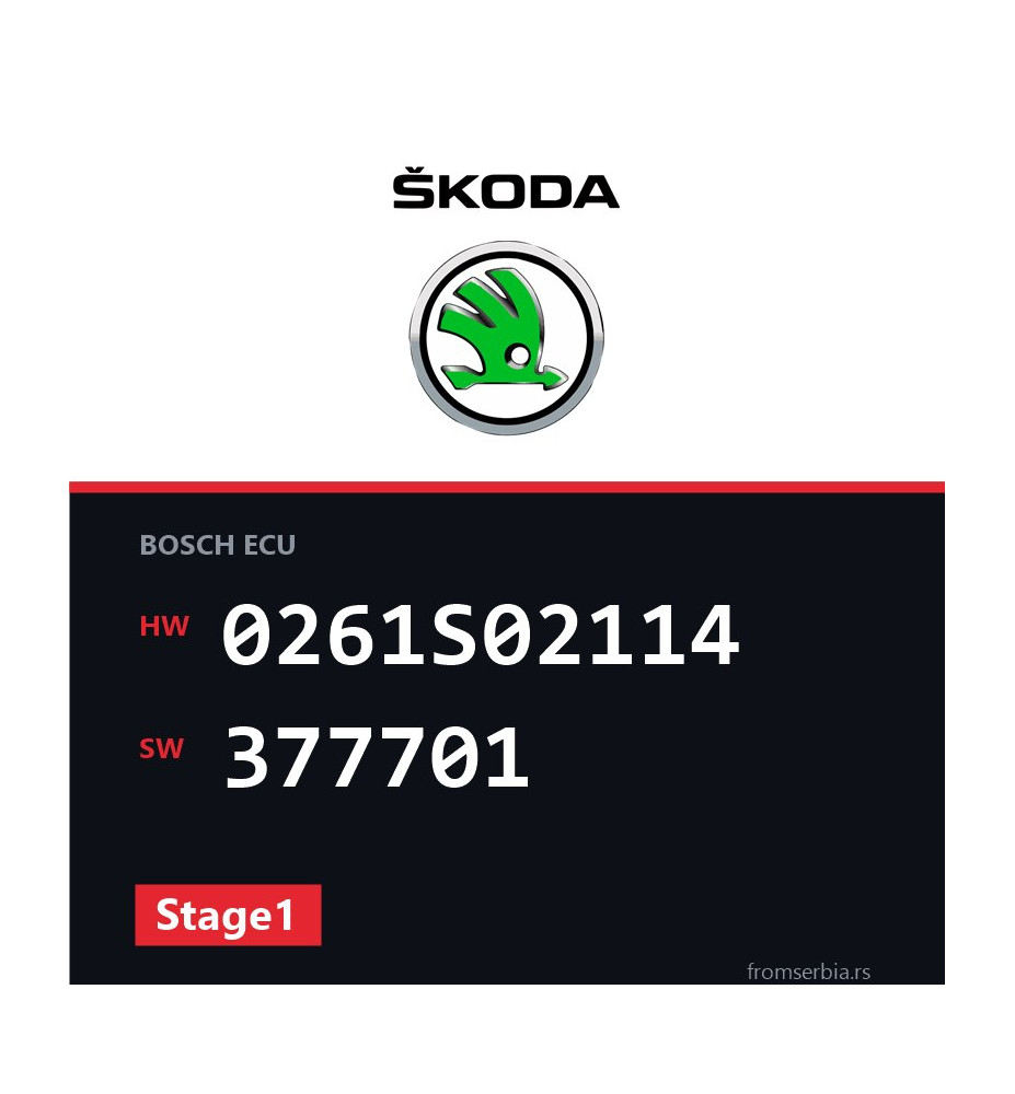 Skoda Octavia 0261S02114 377701 Stage1 tuning file