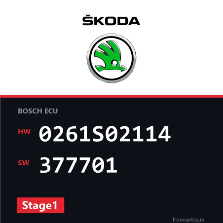 Skoda Octavia 0261S02114 377701 Stage1 tuning file