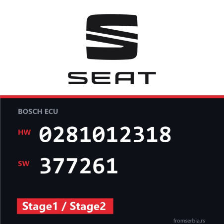 Seat Ibiza 0281012318 377261 Stage1 / Stage2 tuning file