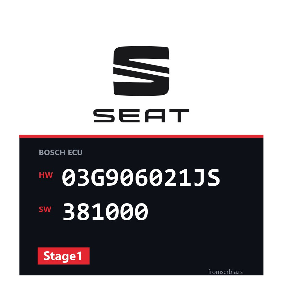 Seat Leon 03G906021JS 381000 Stage1 tuning file