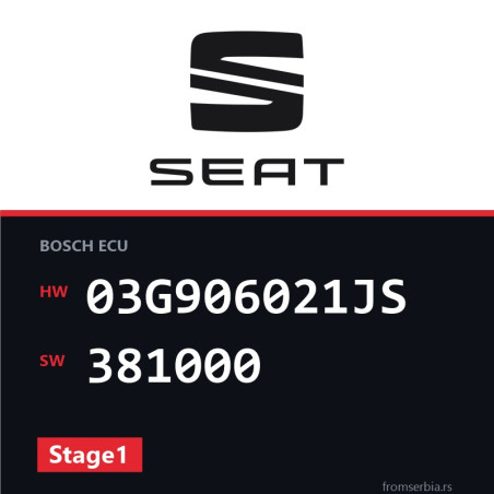 Seat Leon 03G906021JS 381000 Stage1 tuning file