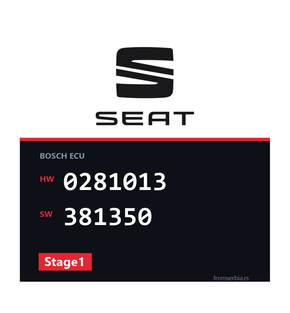 Seat Leon 0281013 381350 Stage1 tuning file