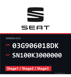 Seat 03G906018DK SN100K3000000 Stage1 / Stage2 / Stage3 file
