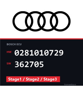 Audi A4 0281010729 362705 Stage1 / Stage2 / Stage3 tuning file