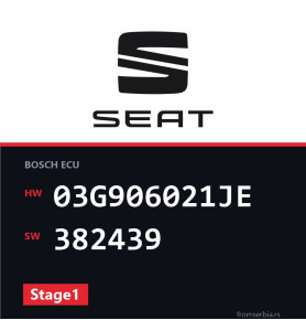 Seat Leon 03G906021JE 382439 Stage1 tuning file
