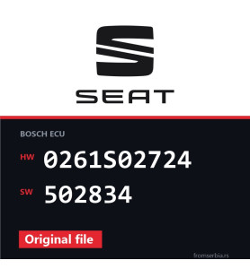 Seat Leon 0261S02724 502834 original ECU file
