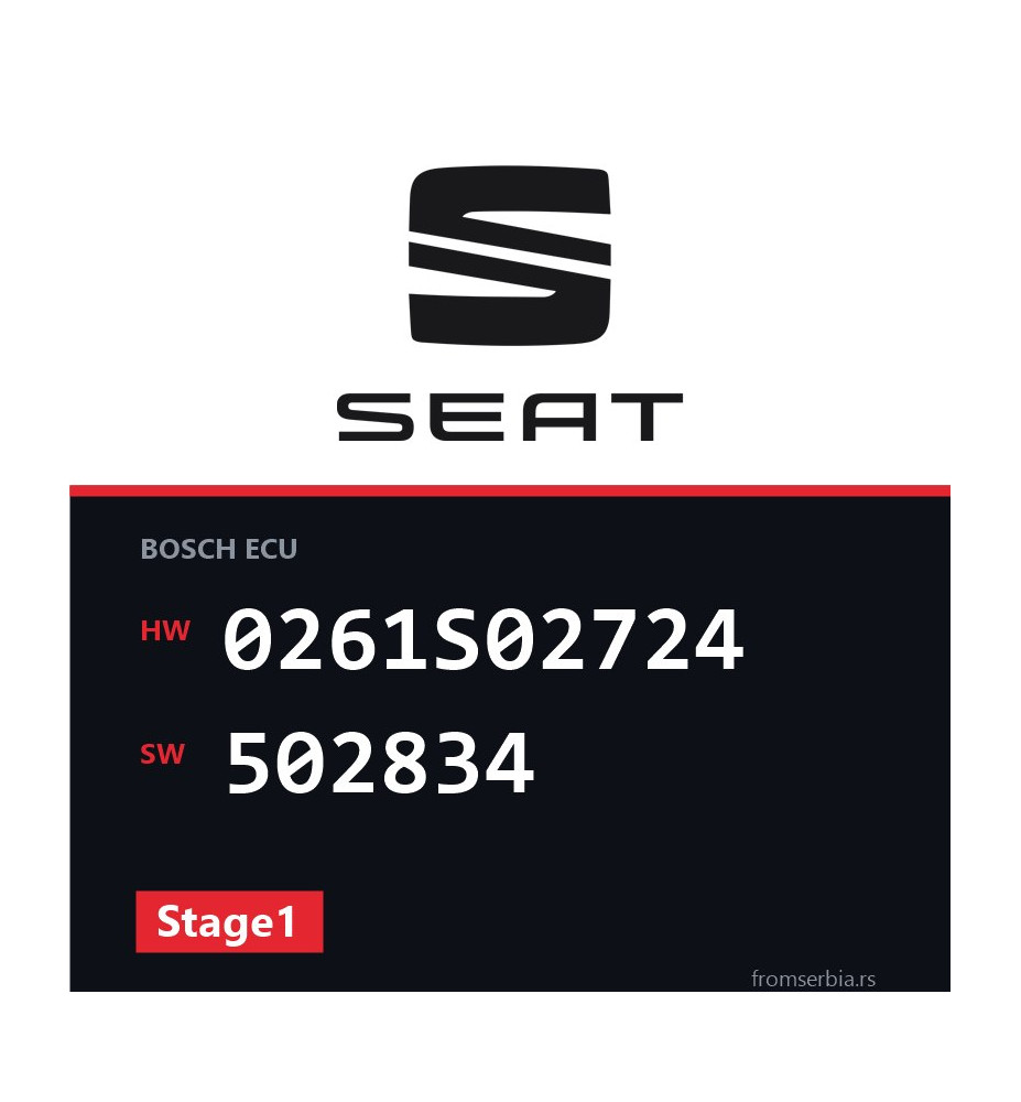 Seat Leon 0261S02724 502834 Stage1 tuning file