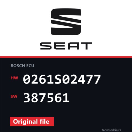 Seat Leon 0261S02477 387561 original ECU file
