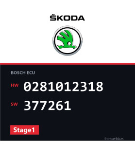 Skoda Fabia 0281012318 377261 Stage1 tuning file