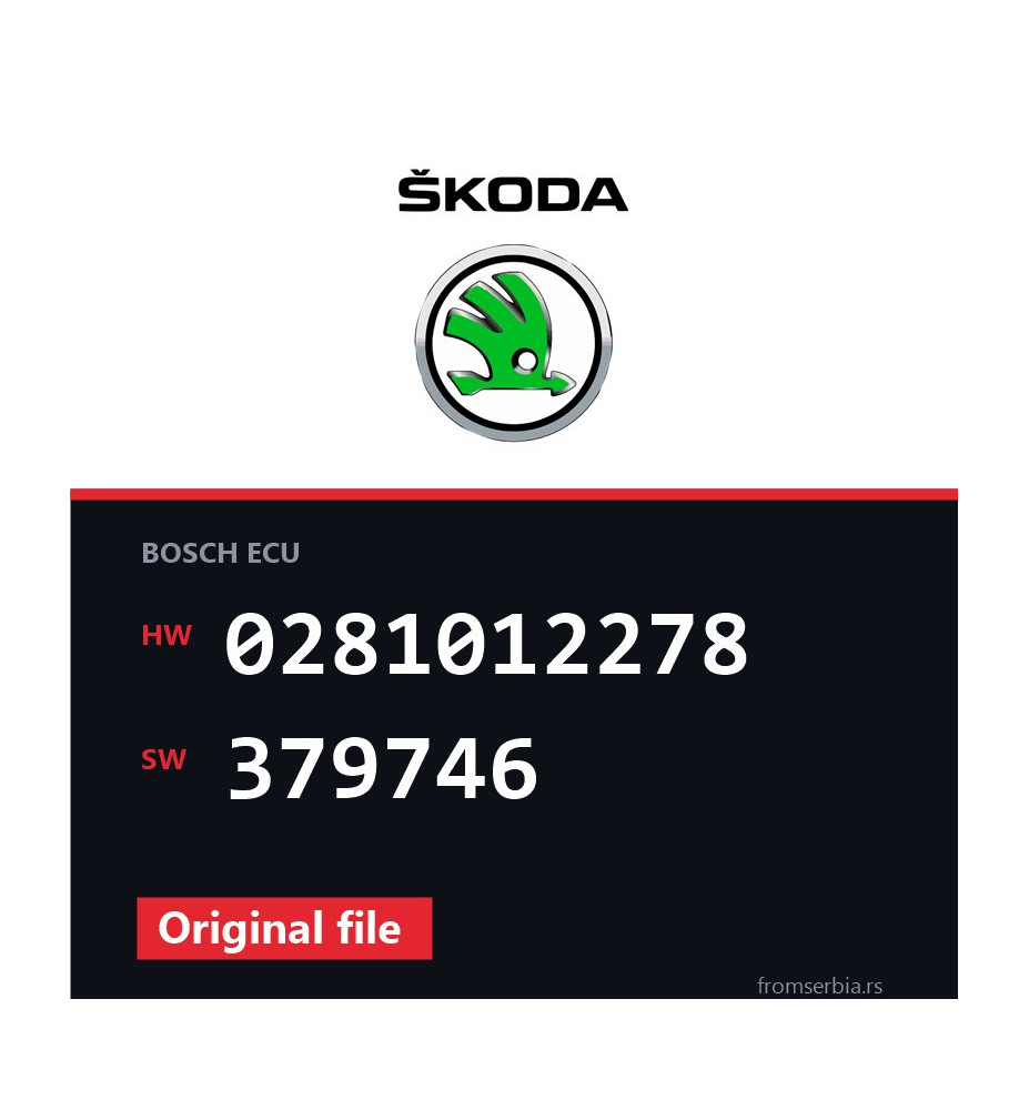 Skoda New Octavia 0281012278 379746 original ECU file