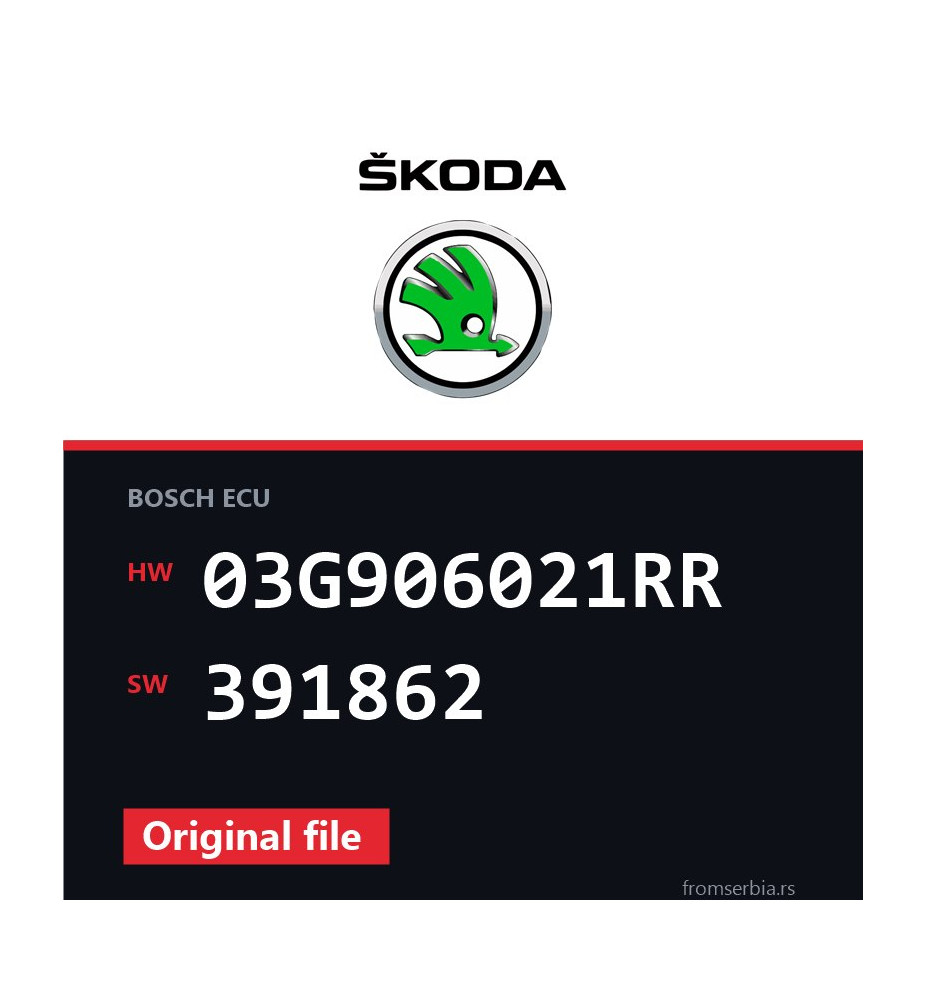 Skoda New Octavia 03G906021RR 391862 original ECU file
