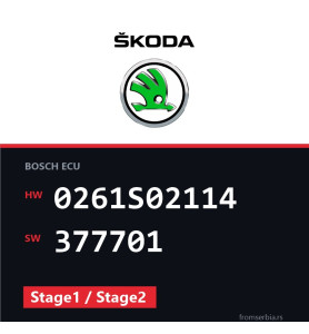 Skoda New Octavia 0261S02114 377701 Stage1 / Stage2 tuning file