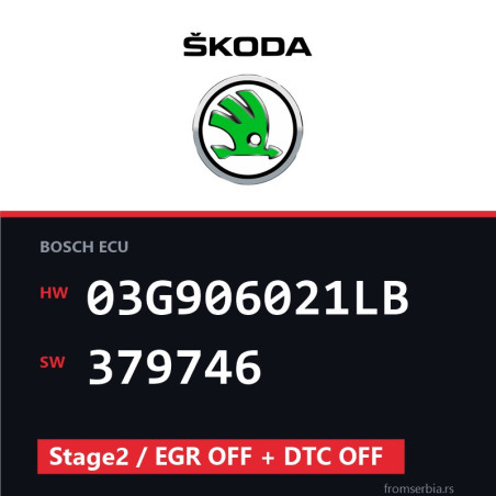 Skoda 03G906021LB 379746 Stage2 / EGR OFF + DTC OFF file