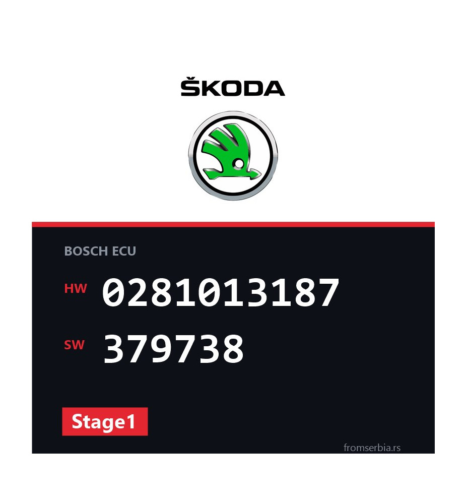 Skoda Octavia 0281013187 379738 Stage1 tuning file