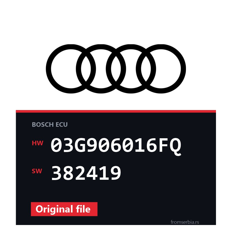 Audi A4 03G906016FQ 382419 original ECU file