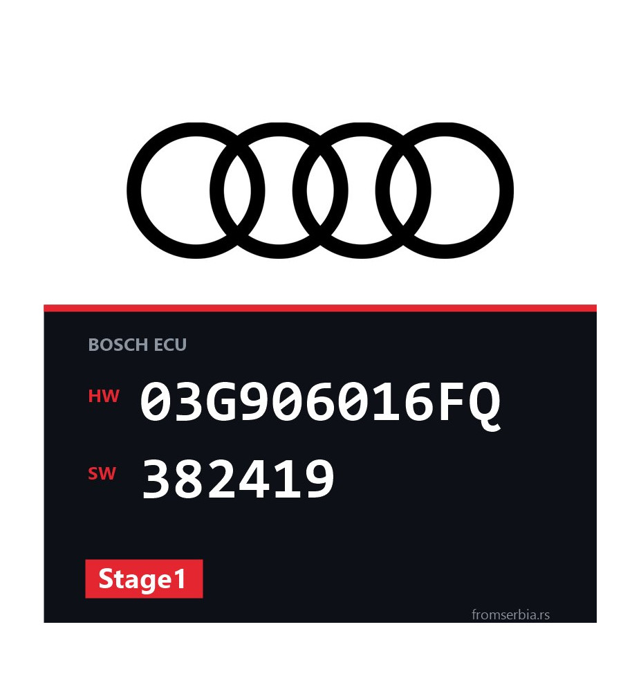Audi A4 03G906016FQ 382419 Stage1 tuning file