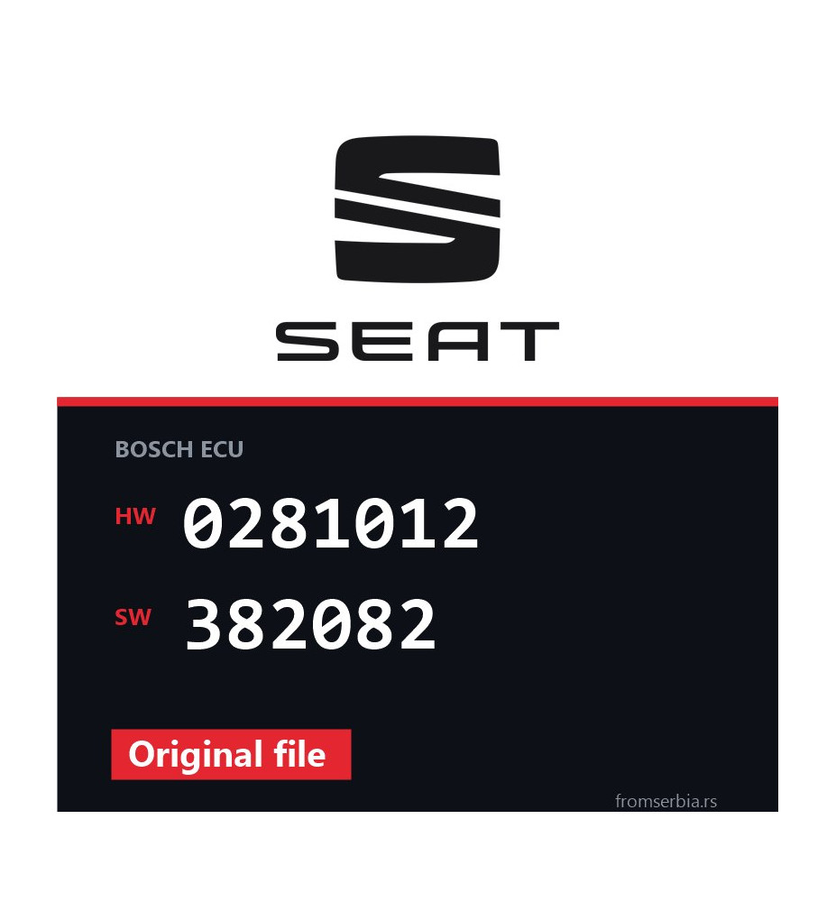 Seat Althea 0281012 382082 original ECU file