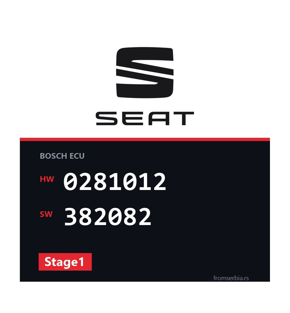 Seat Althea 0281012 382082 Stage1 tuning file