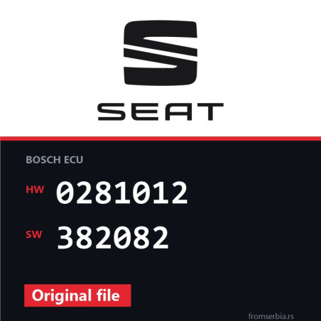 Seat Althea 0281012 382082 original ECU file