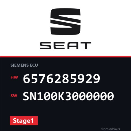 Seat Althea 6576285929 SN100K3000000 Stage1 tuning file