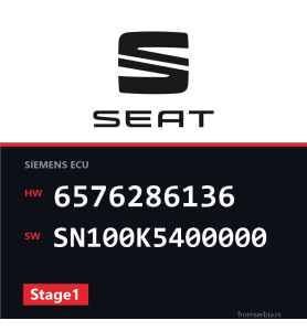 Seat Althea 6576286136 SN100K5400000 Stage1 tuning file