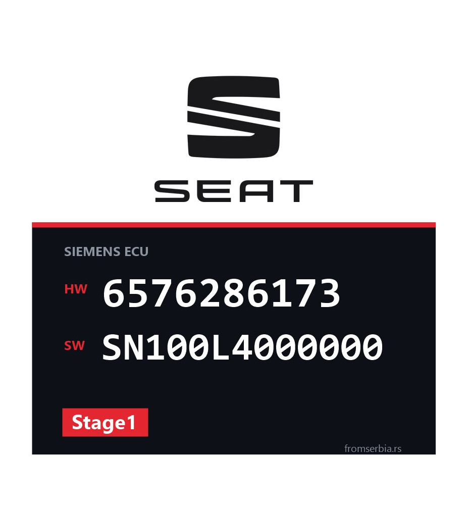 Seat Leon 6576286173 SN100L4000000 Stage1 tuning file