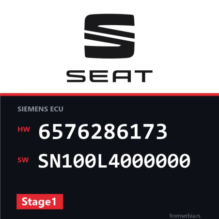 Seat Leon 6576286173 SN100L4000000 Stage1 tuning file
