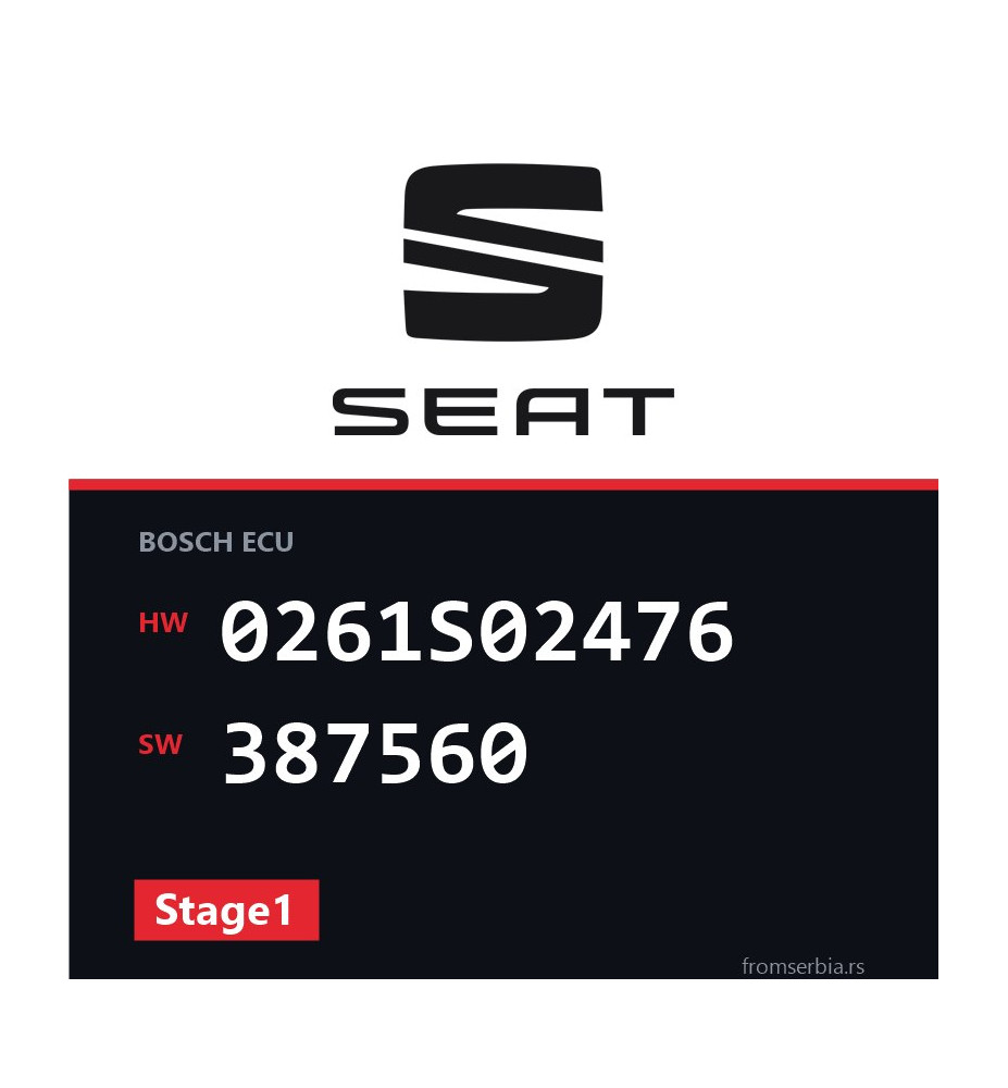 Seat Leon 0261S02476 387560 Stage1 tuning file