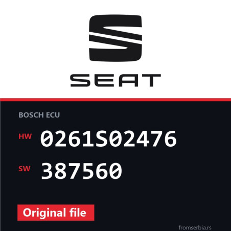 Seat Leon 0261S02476 387560 original ECU file