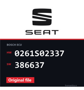 Seat Leon 0261S02337 386637 original ECU file